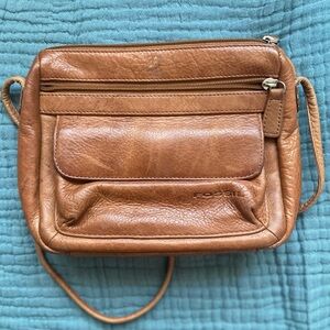 Fossil Brown Leather Shoulder Bag